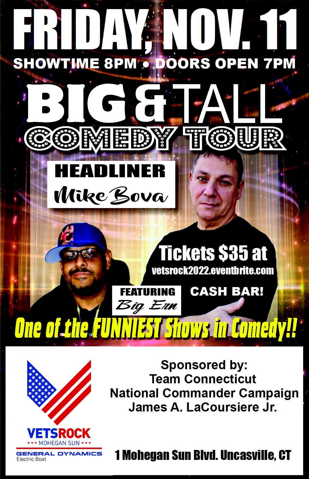 mohegan sun connecticut comedy vets rock mike bova